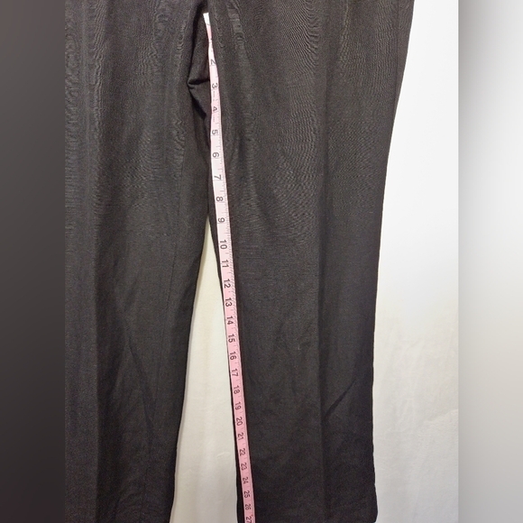 Talbots Women's Black Heritage Lined Linen Blend Lightweight Casual Pants Size 8 - Picture 10 of 16